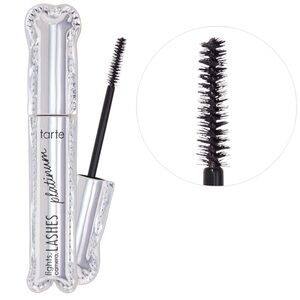 NEW FULL SIZE TARTE MASCARA LIGHTS CAMERA LASHES 4 in 1 PLATINUM MASCARA BLACK